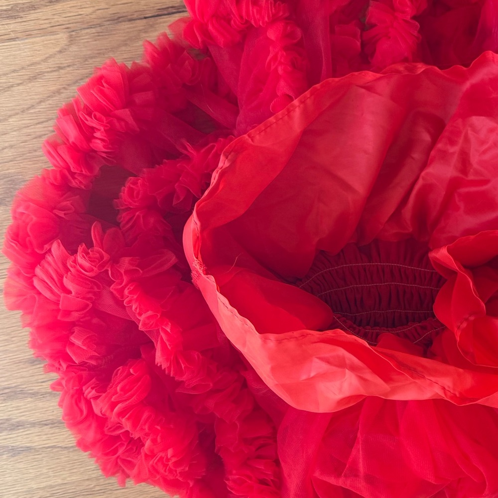 Ruffle Butts Red Tulle Baby Dress - Size 0-12 months - Picture 11 of 15